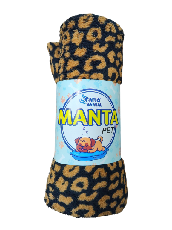 MANTA PET 90X90CM - ONÇA