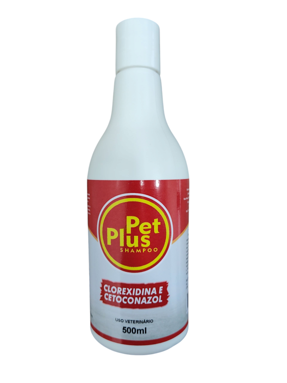 SHAMPOO CLOREXIDINA E CETOCONAZOL PET PLUS 500ML