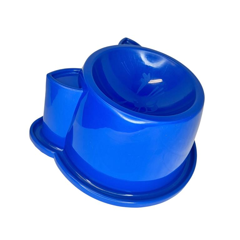 COMEDOURO DURACAT GATO LUXO ALTO - AZUL