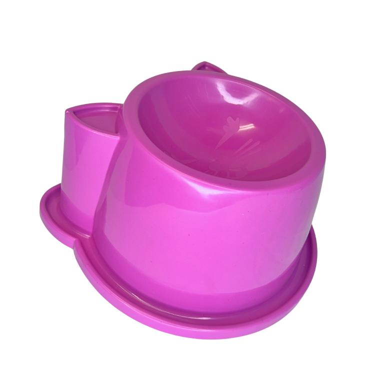 COMEDOURO DURACAT GATO LUXO ALTO - ROSA