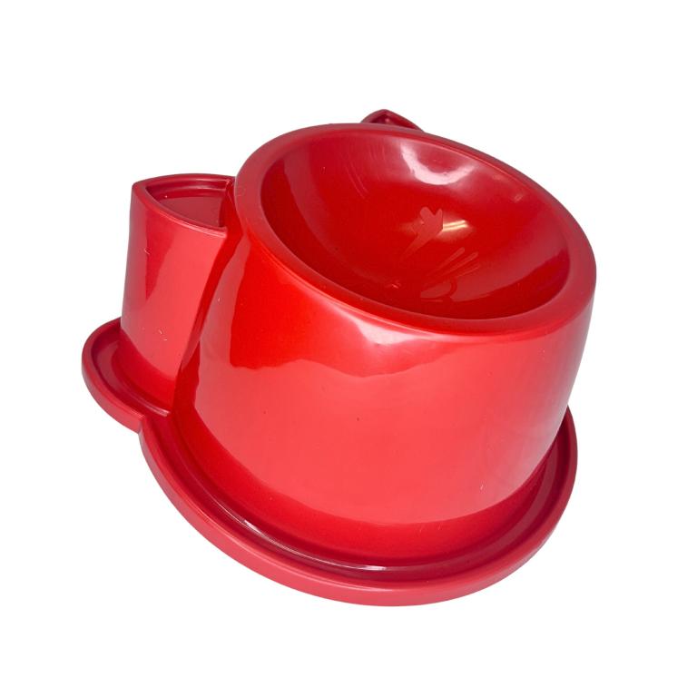 COMEDOURO DURACAT GATO LUXO ALTO - VERMELHO