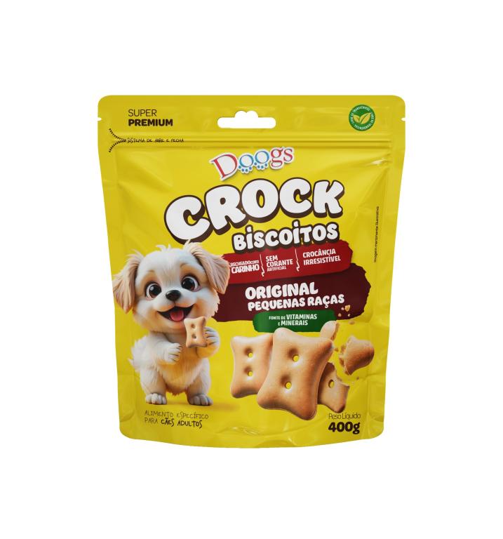 DOOGS - BISCOITO CROCK ORIGINAL RACAS PEQUENAS 400G