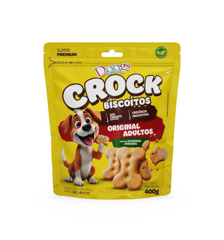 DOOGS - BISCOITO CROCK ORIGINAL ADULTO TODAS AS RACAS 400G