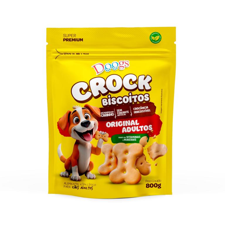 DOOGS - BISCOITO CROCK ORIGINAL ADULTO TODAS AS RACAS 800G