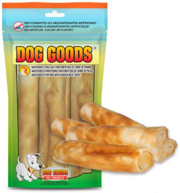 PALITO MEDIO ROLL 5X20 C/ COLAGENO + PASTA DE FRANGO DOG GOODS 23G (4 PEÇAS)