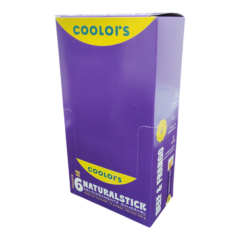 NATURAL STICK DOG BEEF E FRANGO C/5UN 15G - DISPLAY 6UN