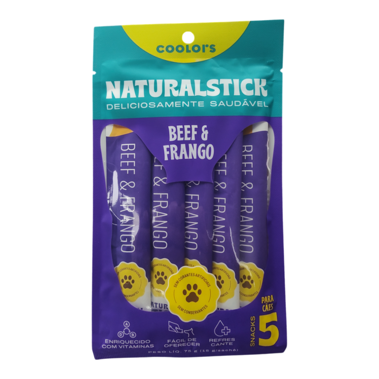 NATURAL STICK DOG BEEF E FRANGO C/5UN 15G