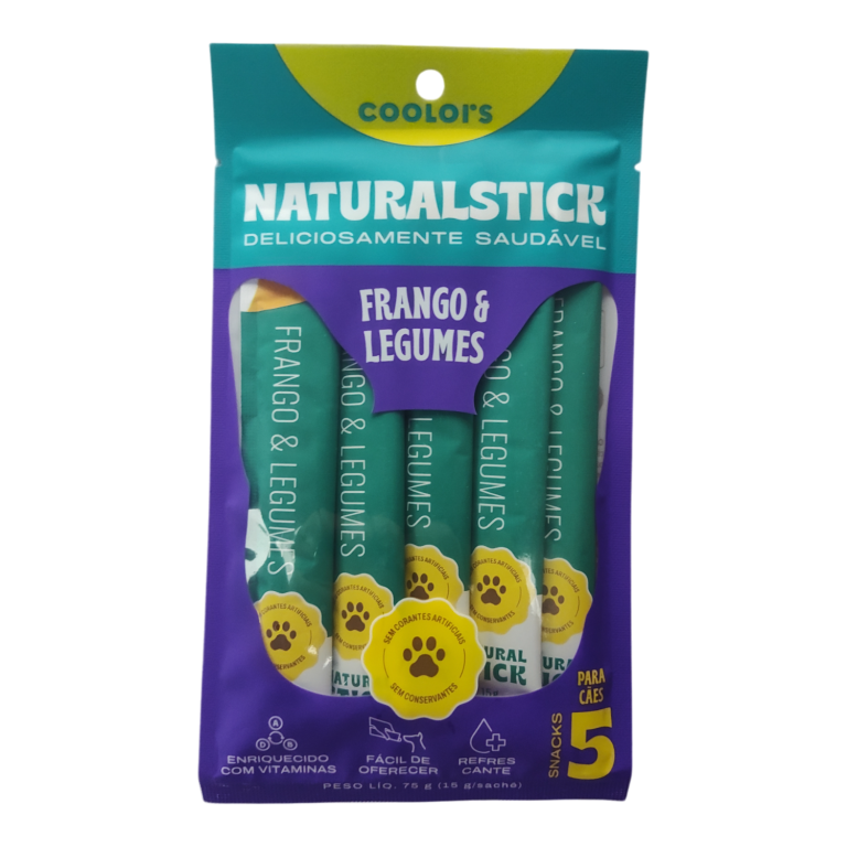 NATURAL STICK DOG FRANGO E LEGUMES C/5UN 15G
