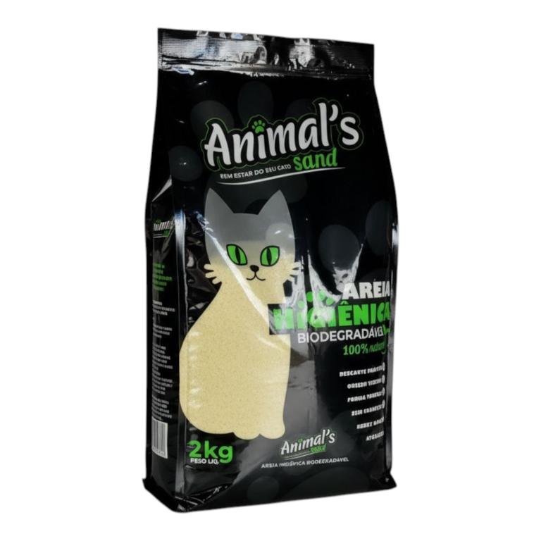 ANIMALS - AREIA BIODEGRADAVEL MILHO/MANDIOCA GROSSA 2KG