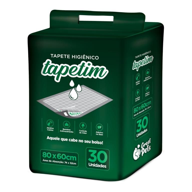 GREAT PETS - TAPETE HIG. TAPETIM 80X60CM C/ 30UN