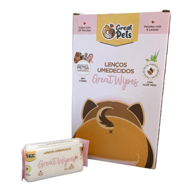 GREAT PETS - DISPLAY C/24UN LENCOS UMEDECIDOS C/8UN