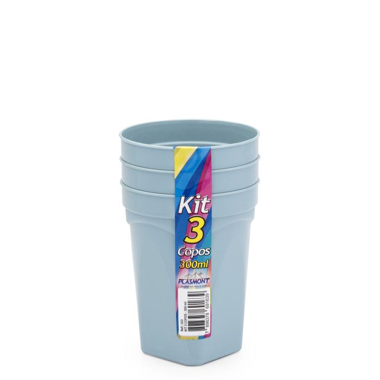 CA] COPO REFRESCO 300 ML  KIT 3PC