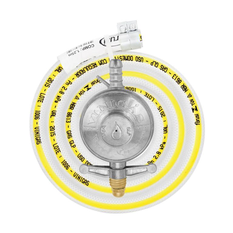 CS.] REGULADOR DE PRESSAO GAS C/ MANGUEIRA UND