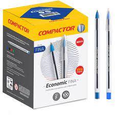 ES] CANETA ESFEROGRAFICA ECONOMIC COMPACTOR AZUL CX 50 UND