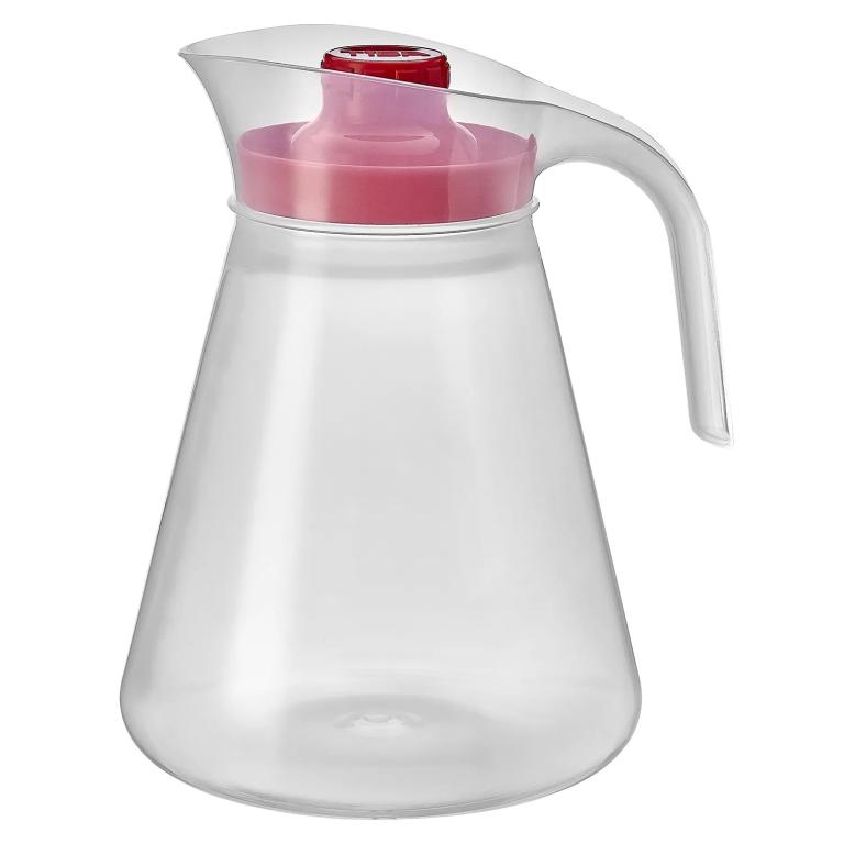 CA] JARRA BELLA TRANSPARENTE 600ML - TAMPA ROSA