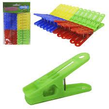 CS] PRENDEDOR DE ROUPA DE PLASTICO COLORIDO  20 UN 16 CM