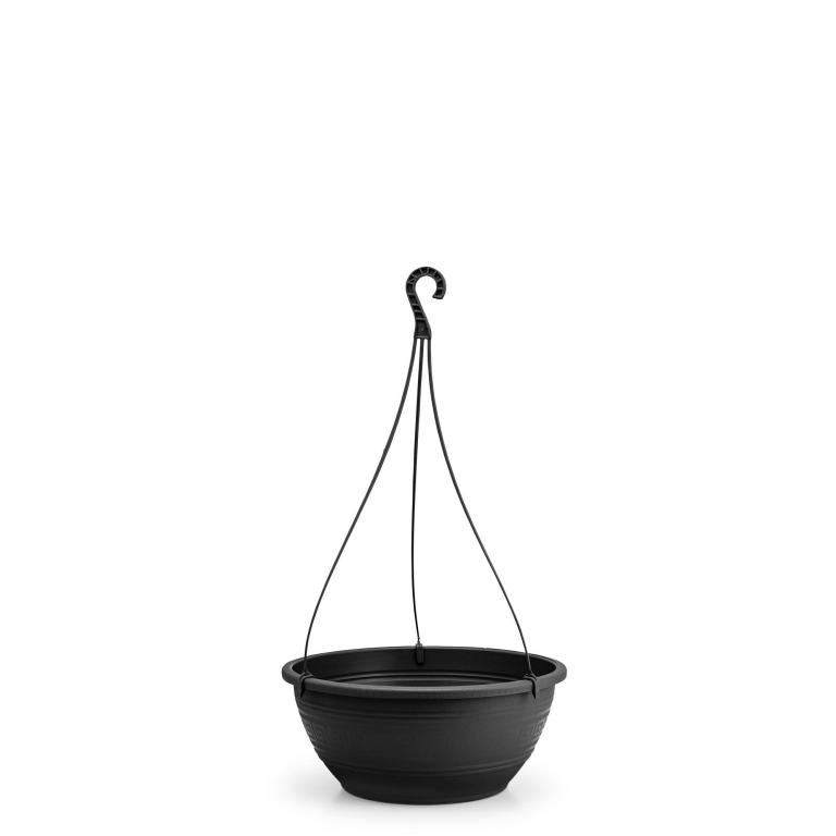 JD] VASO REDONDO 1,5 LITROS COM ALCA 30cm - PRETO