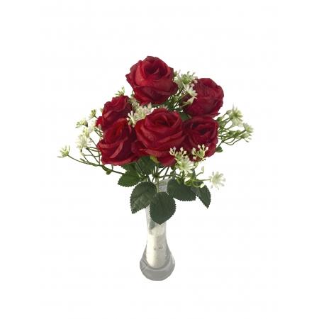JD] MINI BUQUE DE ROSA X 6 29CM