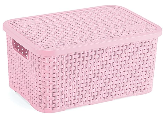 CA] CAIXA NATURALLE RATTAN 7,5 L ROSE