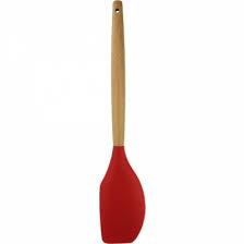 CS] ESPATULA PAO DURO SILICONE CABO MADEIRA 30CM