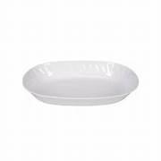 CA] SALADEIRA OVAL MELAM.BRANCA 25CM