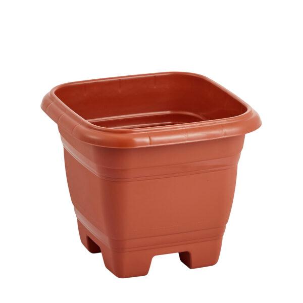 JD] VASO QUADRADO BELLA FIORE N.35 17,5 L TELHA