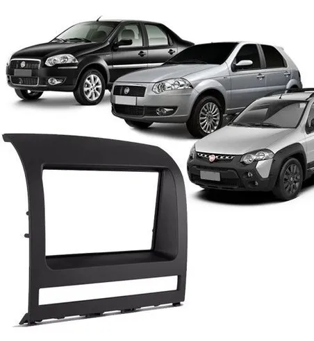 MOLDURA FIAT PALIO SIENA/WEEKEND/ STRADA 2 DIN PRETA - REF:.89/J1