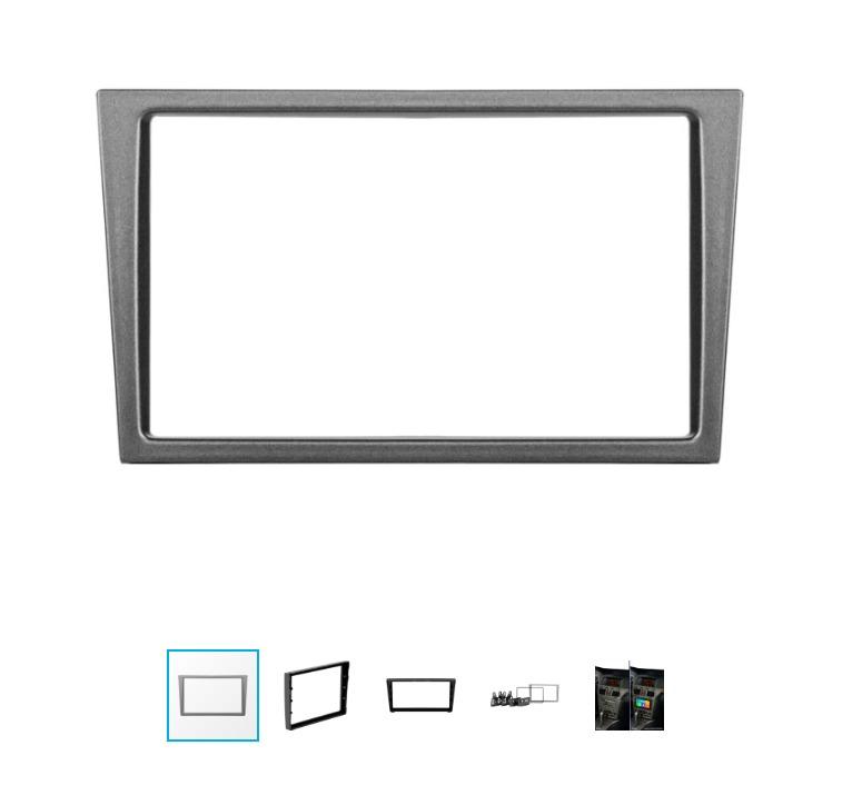 Moldura GM Corsa/Montana/Meriva/ Vectra  2 DIN  CINZA GRAFITE