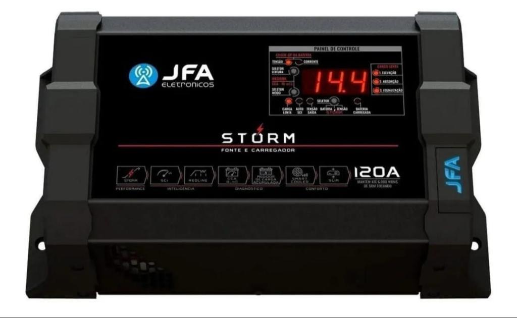 FONTE CARREGADOR STORM PLUS 120-A JFA ELETRONICOS