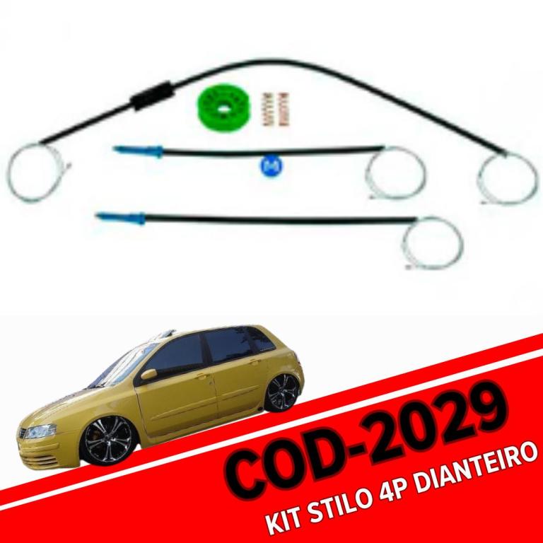 KIT REPARO STILO P/ MÁQUINAS VIDROS ELÉTRICOS 4P DIANTEIRA LE / LD