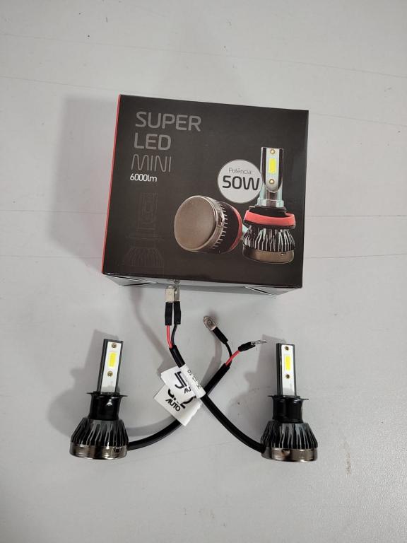LAMPADA SUPER LED MINI H3 JP2 50W 6000 LUMIENS