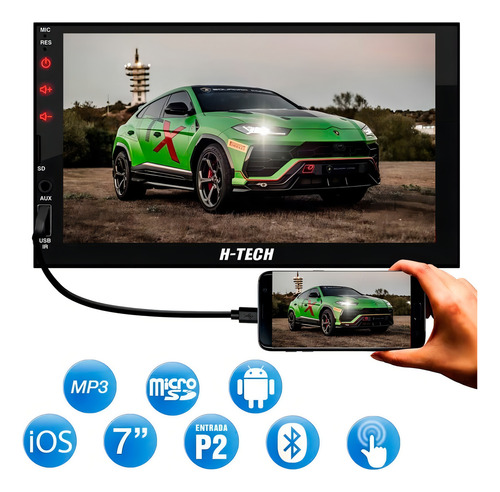 Central Multimidia Mp5 7 Ht-3000 Usb Bt Camera De Re