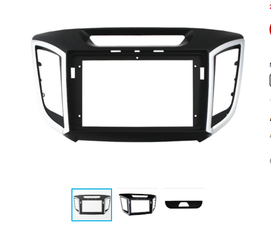 MOLDURA 2 DIN CRETA (2016/2021) PRETA - TELA 9