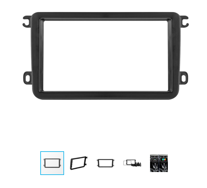 MOLDURA 2 DIN PRETA JETTA GOL G7 / PASSAT 2006 > 2014 / VARIANT 2006 > 2014 / TIGUAN 2009 > 2017 / AMAROK