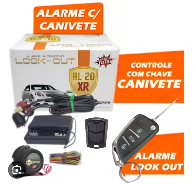 ALARME AL20 XR LOOK OUT 1 CONTROLE E SENSOR + CANIVETE UNIVERSAL