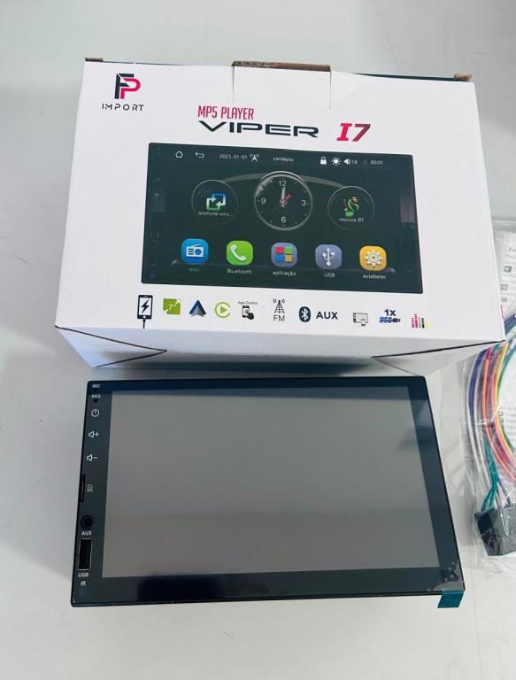 MP5 TELA CAPACITIVA 4X50  7 POLEGADAS VIPER  I7 CAR PLAY /ANDROID AUTO SEM FIO