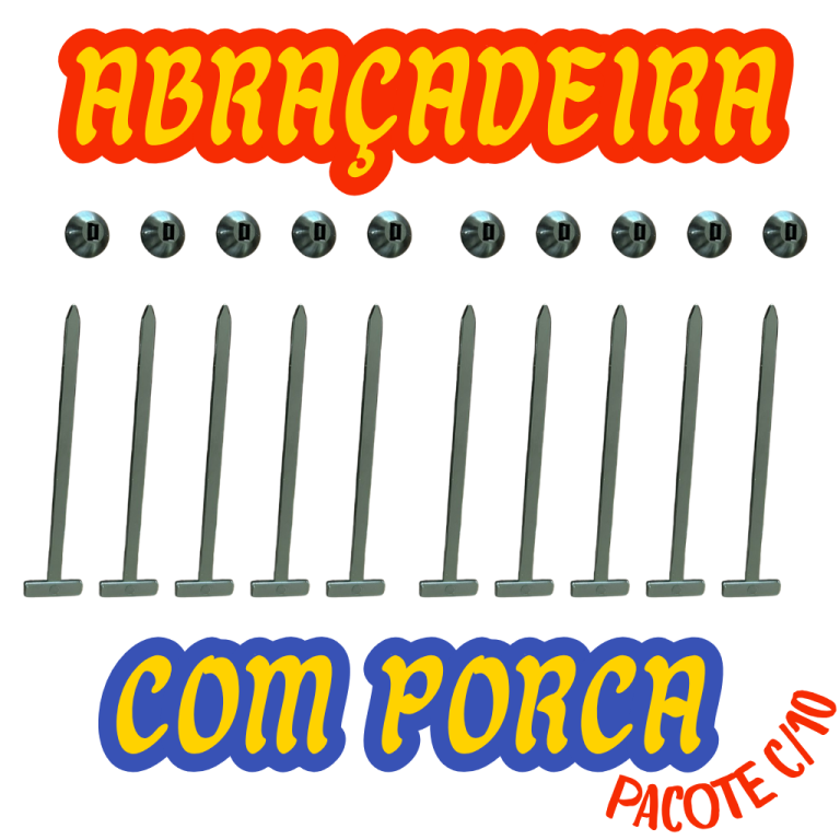 ABRACADEIRA COM PORCA ( PACOTE COM 10 )