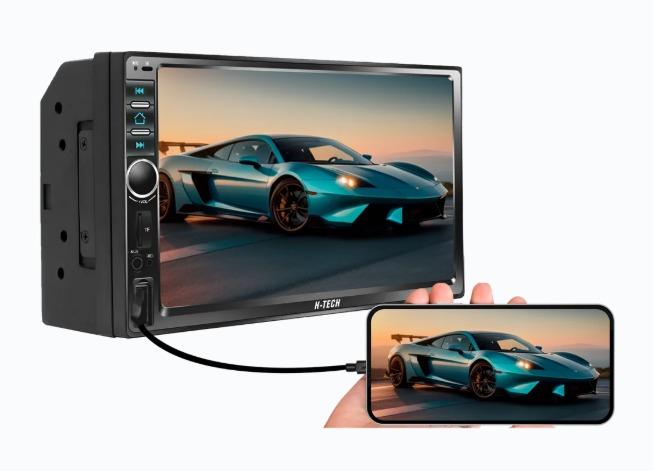 MP5 2 DIN HTECH 7 POLEGADAS USB/SD/CARD/AUX/BT/ ESP. VIA CABO COM BOTAO