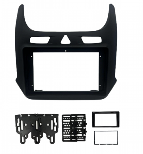 MOLDURA 9 COM ADAPTADOR PARA 6.8" E 7" CHEVROLET COBALT 2011/2019 PRETO