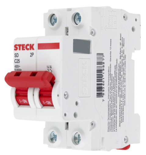 MINI DISJUNTOR BIPOLAR DIN 40A STECH