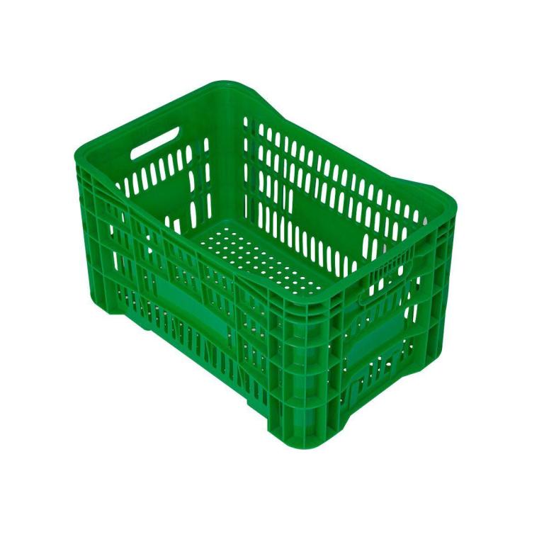 CAIXA PLÁSTICA RETORNÁVEL VERDE 55,5x34x30,5CM