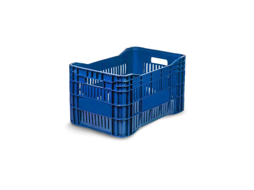 CAIXA PLÁSTICA RETORNÁVEL AZUL 55,5x34x30,5CM