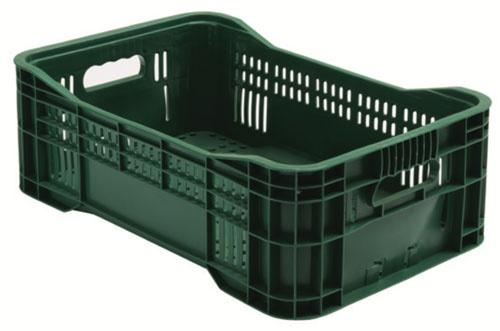 CAIXA PLÁSTICA RETORNÁVEL VERDE 55,5x34x18CM