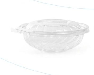 POTE 300ML MINI SALADEIRA TAMPA BAIXA REDON C/ LACRE PET (2X50)