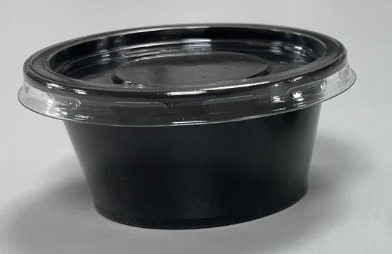 POTE MOLHO COM TAMPA 30ML F695 PRETO Ø5,9X2,7CM 700UN