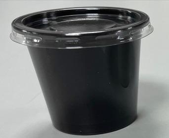 POTE MOLHO COM TAMPA 60ML F697 PRETO Ø5,9X4,7CM 700UN