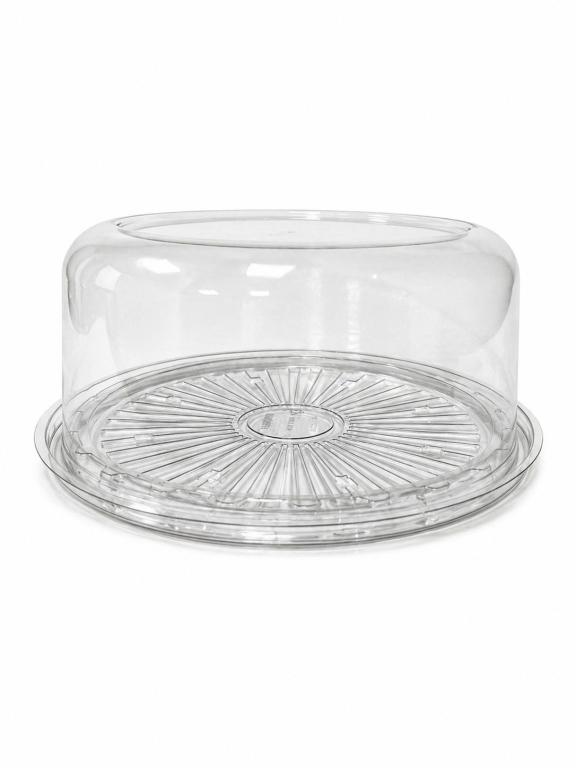 EMBALAGEM BOLO 18CM TAMPA LISA TRANSPARENTE Ø22X9,7CM 50CJ