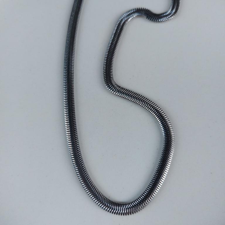 Corrente lacraia aço, tam 0,5 x 47 cm, extensor 5,0 cm