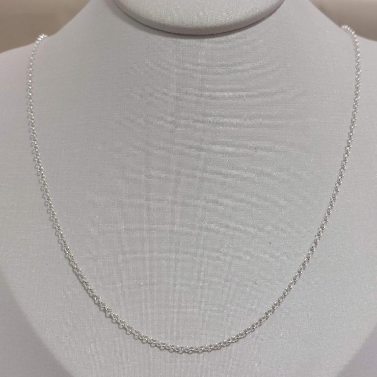 Corrente feminina elo portugues 45 cm x 0,2 mm