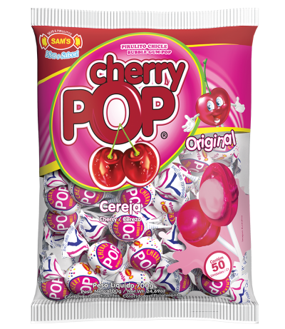 Pirulito Cherry Pop cereja 50un